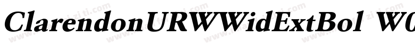 ClarendonURWWidExtBol W01 Obl字体转换
